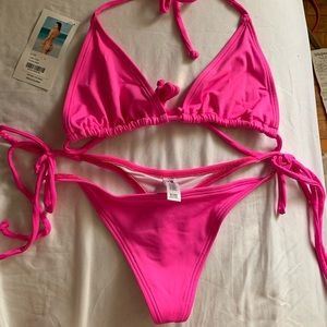 HOT PINK BATHING SUIT